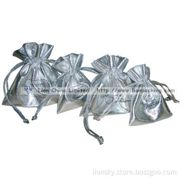 Silver Jewelry Drawstring Pouch